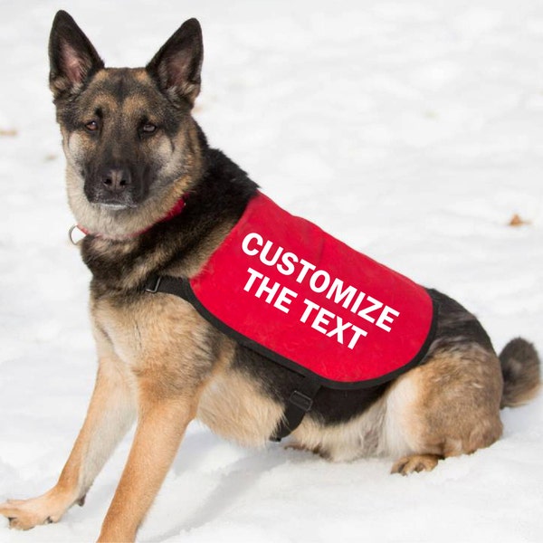 CUSTOMIZE Your Dog Jacket Vest - You Choose the Text