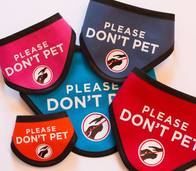 Please Don't Pet Bandana Scarf for Dogs image 2