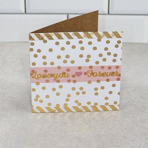 Cartoline di San Valentino color oro e bianco Love Little Brown