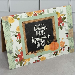 Bonjour l'automne - Grandes cartes brunes
