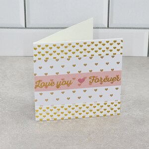 Cartoline di San Valentino Little Love bianche e dorate