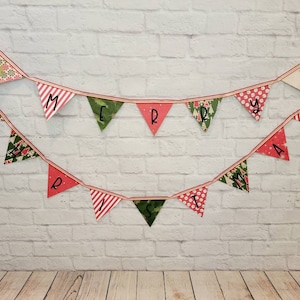 Vintage Merry Christmas Banner