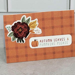Bienvenue à l'automne - Petites cartes rectangulaires blanches