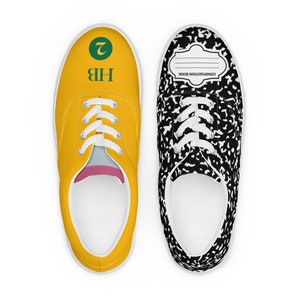 Mismatched Writer Women’s lace-up canvas shoes