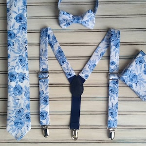 Floral Skinny Tie, Skinny Tie, Pocket Square, Regular Tie, Bow Tie and Suspenders for Men, Youth, Boys, Christmas Gift Tie