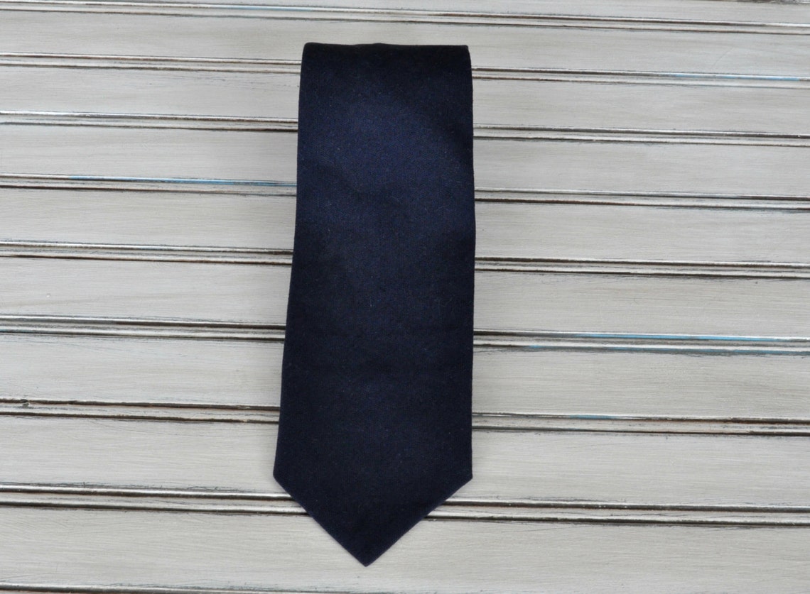 Navy Linen Tie Navy Skinny Tie Navy Regular Tie for Men - Etsy