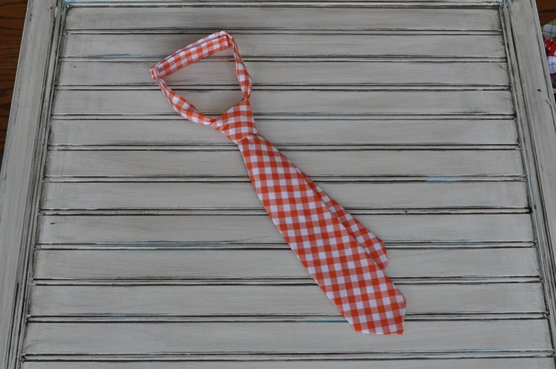 Orange Gingham Bow Tie and Suspenders Regular Tie or Bow Tie | Etsy