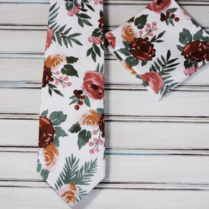 Floral Skinny Tie, Skinny Tie, Pocket Square, Regular Tie, Bow Tie and Suspenders for Men, Youth, Boys, Easter Tie, Prom zdjęcie 2