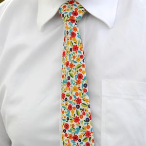 Floral Wedding Tie: Skinny, Bow, or Regular Necktie