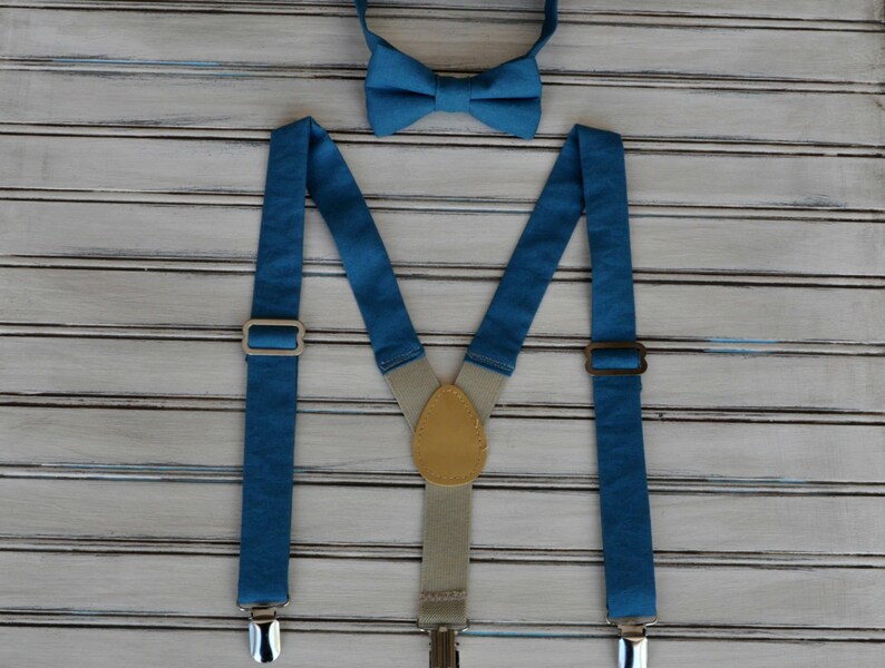 Teal Bow Tie and Suspenders Teal Regular Tie or Teal Bow Tie Etsy