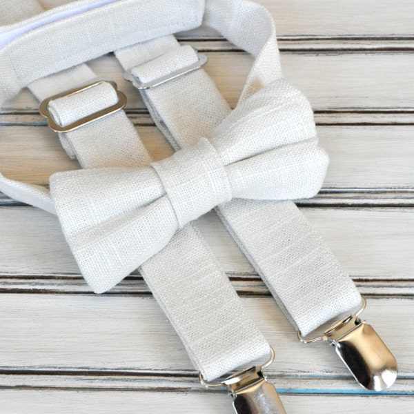 White Suspenders Men Etsy