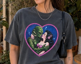 Creature Black Lagoon Shirt, Retro Monster Tshirt, Cryptid Lover Gift, Vintage Horror Tee