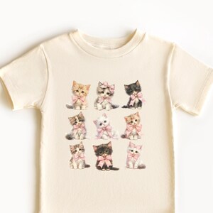 Toddler Cat Shirt, Toddler Kitten Shirt, Cute Toddler Girl Tshirt, Girl Who Loves Cats, Cat Themed Gift, Pink Bow Kitten Tshirt