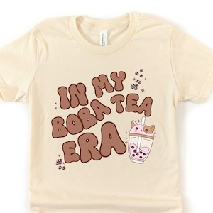 Boba Shirt, Cute Cat Boba Shirt, Kids Boba Tee, Youth Bubble Tea Shirts, In My Boba Tea Era T-Shirt, Boba Milk Tea Gift, Girls Boba Shirt