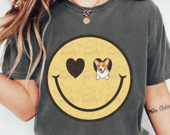 Corgi Shirt, Corgi Mom Tshirt, Corgi Dad T-shirt, Welsh Corgi Tee, Comfort Colors, Retro Dog Mama Tshirt, New Puppy Gift, Corgi Mom Gift