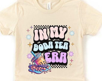 Camiseta de Boba para jóvenes, camiseta de té Boba, camiseta de Boba para niñas, camiseta de Boba para niños, linda camiseta de té de burbujas, regalo para niña que ama Boba, En mi era del té Boba