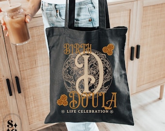 Regalo per doula, regalo per futura ostetrica, borsa tote per doula, studentessa di ostetricia, parto in casa, abbigliamento per doula, regalo post-parto, borsa da ostetrica, regalo per neonato