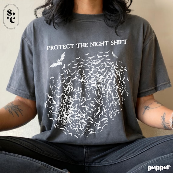 Bat Conservation T-Shirt: Vintage Goth Comfort Colors Unisex Tee