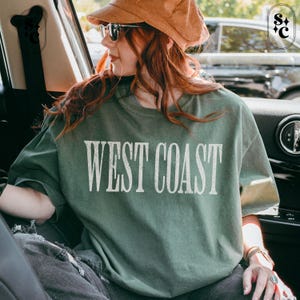 West Coast Shirt, Comfort Colors, Downtown Girl, Trendy Aesthetic Tshirt, Best Coast Tee, West Coast Travel Gift, California Adventure Shirt, Girls Trip Shirt, Oversized Shirt, Seattle Shirt, West Coast Tshirt