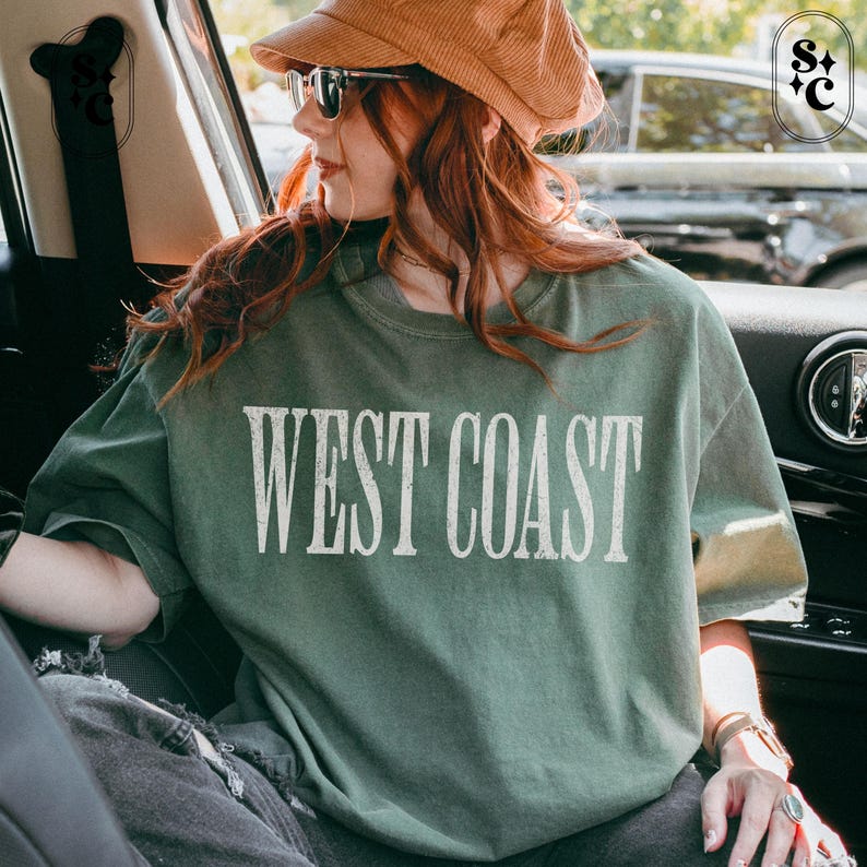 West Coast Shirt, Comfort Colors, Downtown Girl, Trendy Aesthetic Tshirt, Best Coast Tee, West Coast Travel Gift, California Adventure Shirt, Girls Trip Shirt, Oversized Shirt, Seattle Shirt, West Coast Tshirt