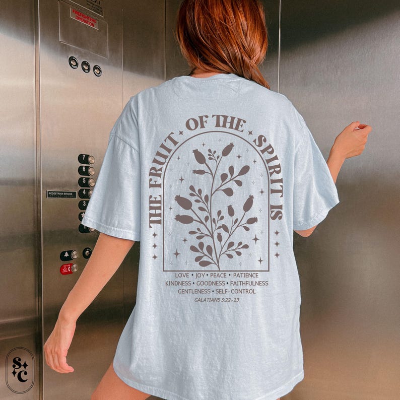 Fruits of the Spirit Shirt, Spiritual Comfort Colors, Love Like Jesus, Christianity Gift, Galatians Christian Tshirt, Made to Worship Tee, Comfort Colors, Trendy Christian Tee, Bible Study Shirt