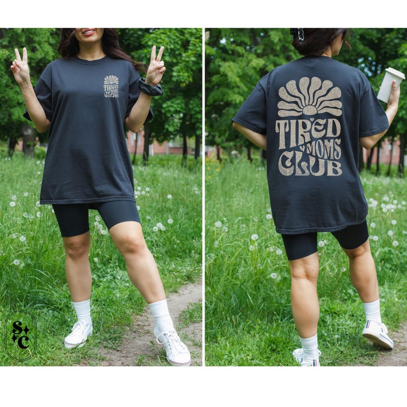 Tired Moms Club Shirt, Comfort Colors, Gift for Mom, Motherhood Tshirt, Cool Moms Club Tee, Funny Mom Life T-shirt, New Mama T Shirt, Mothers Day Gift, Oversized Mom Shirt, Mom Appreciation