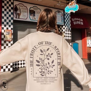 Fruits of the Spirit Sweatshirt, Christian Sweater, Spiritual Gift, Boho Christianity Crewneck, Love Like Jesus, Made to Worship Sweatshirt, Inspirational Sweatshirt, Fruit of the Spirit Shirt, Trendy Christian Crewneck, Galatians Crewneck