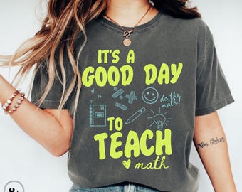 Mathe-Lehrer-Shirt, Mathe-Lehrer-Anerkennungsgeschenk, Komfortfarben, niedliches Mathematik-Lehrer-T-Shirt, Schulanfang, Math Squad T-Shirt