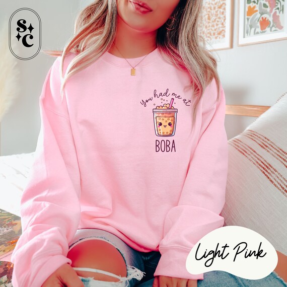 Boba Sweatshirt Boba Tea Shirt Cute Cozy Sweatshirts Bubble Tea Sweatshirts Milk Tea Sweater Oversized Sweatshirt Cute Gifts for Her Etsy