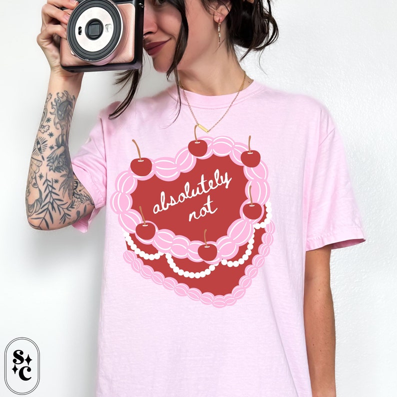 Coquette Valentine Shirt, Pink Cake Tshirt, Comfort Colors, Sassy Spicy Tee, Fun Anti Valentines Shirt, Womens Trendy Shirt, Best Bitch Gift, Valentins Day Shirt, Galentines Gift, Oversized Shirt, Cherries Shirt