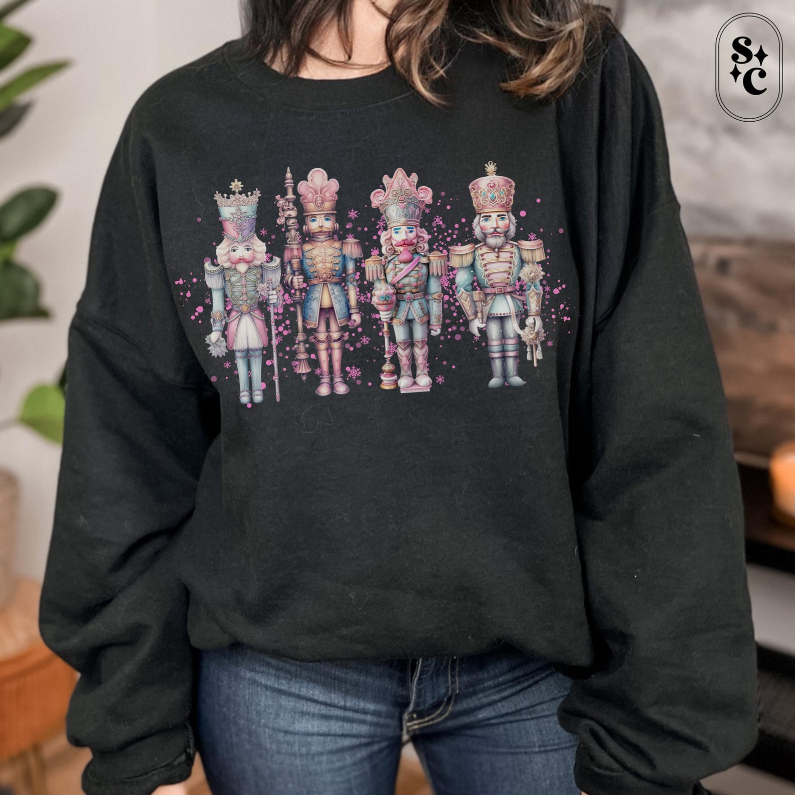 thumbnail image 2 of Nutcracker Season Christmas Sweatshirt - Ballet Holiday Crewneck Sweatshirt For Men & Women, Unisex Fall Winter Wear 2 of 10