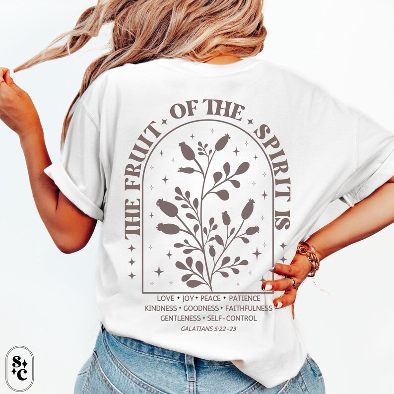 Fruits of the Spirit Shirt, Spiritual Comfort Colors, Love Like Jesus, Christianity Gift, Galatians Christian Tshirt, Made to Worship Tee, Comfort Colors, Trendy Christian Tee, Bible Study Shirt