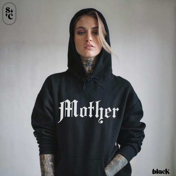 Witchy Mama Hoodie: Goth Rocker Mom Sweatshirt - Edgy Alternative Style