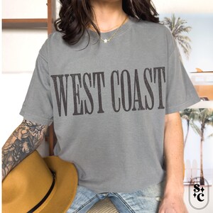 West Coast Shirt, Comfort Colors, Downtown Girl, Trendy Aesthetic Tshirt, Best Coast Tee, West Coast Travel Gift, California Adventure Shirt, Girls Trip Shirt, Oversized Shirt, Seattle Shirt, West Coast Tshirt