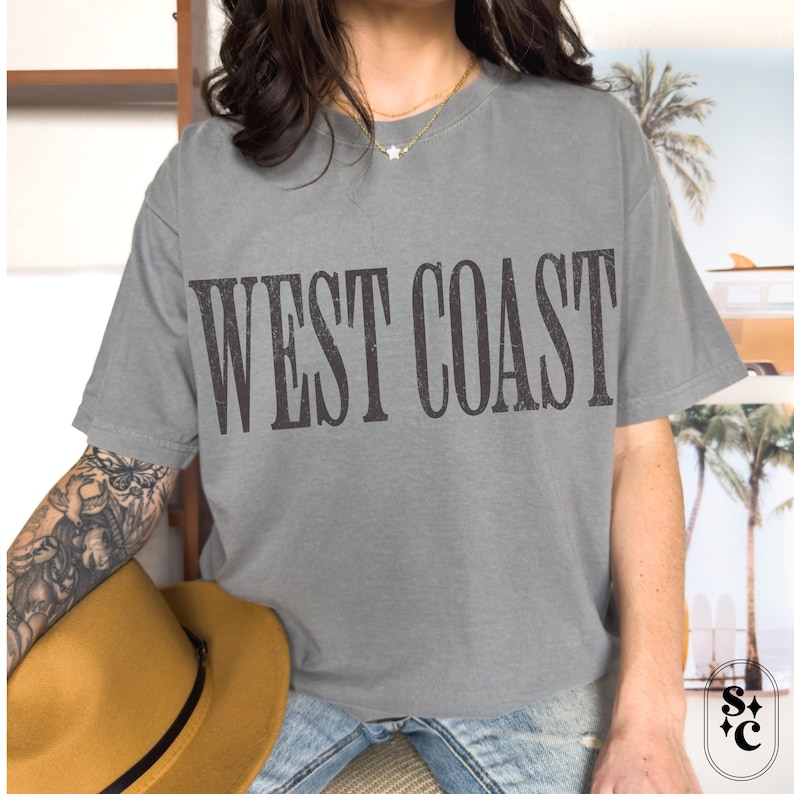 West Coast Shirt, Comfort Colors, Downtown Girl, Trendy Aesthetic Tshirt, Best Coast Tee, West Coast Travel Gift, California Adventure Shirt, Girls Trip Shirt, Oversized Shirt, Seattle Shirt, West Coast Tshirt