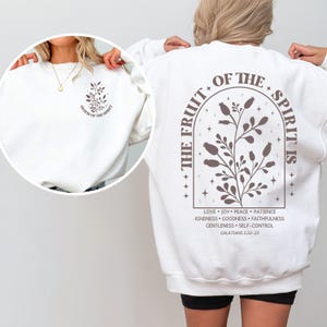 Fruits of the Spirit Sweatshirt, Christian Sweater, Spiritual Gift, Boho Christianity Crewneck, Love Like Jesus, Made to Worship Sweatshirt, Inspirational Sweatshirt, Fruit of the Spirit Shirt, Trendy Christian Crewneck, Galatians Crewneck