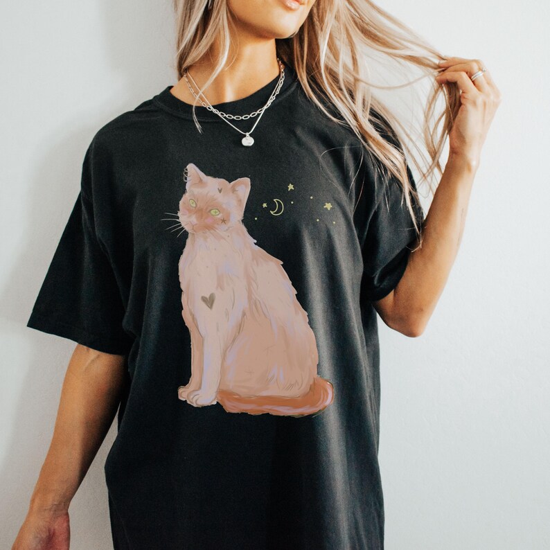 Pastel Goth Shirt, Cat Tee, Whimsigoth T-shirt, Creepy Cute Shirt, Weirdcore Tshirt, Comfort Colors, Whimsical Kitty T Shirt, Goth Cat Mom, Plus Size Goth Tshirt, Grunge Cat Shirt, Witchy Shirt, Witch Shirt