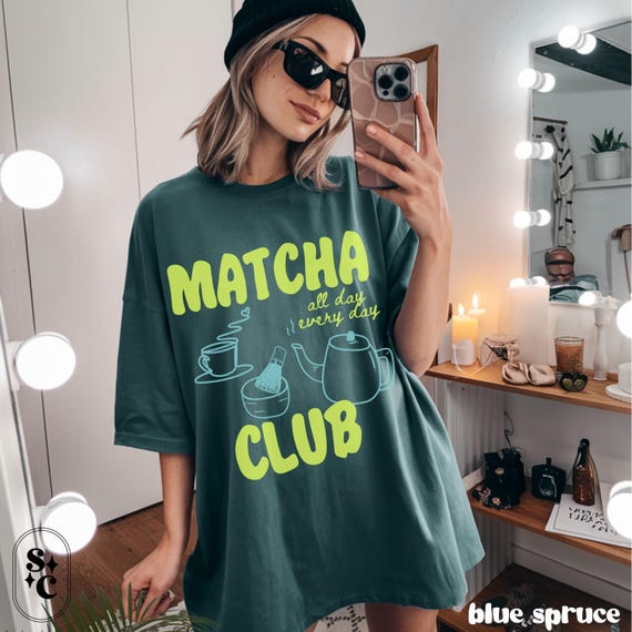 Matcha Shirt, Matcha Latte Lover Shirt, Soft Comfort Colors, Green Tea Tshirt, Matcha Lover Gift, Brunch T-shirt, Breakfast Club Shirt