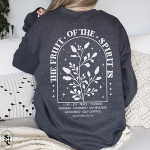 Fruits of the Spirit Sweatshirt, Christian Sweater, Spiritual Gift, Boho Christianity Crewneck, Love Like Jesus, Made to Worship Sweatshirt, Inspirational Sweatshirt, Fruit of the Spirit Shirt, Trendy Christian Crewneck, Galatians Crewneck