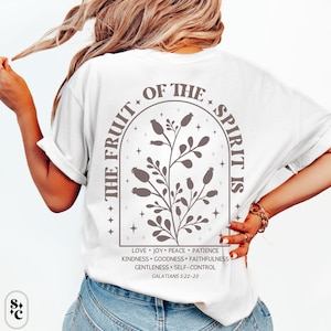 Fruits of the Spirit Shirt, Spiritual Comfort Colors, Love Like Jesus, Christianity Gift, Galatians Christian Tshirt, Made to Worship Tee, Comfort Colors, Trendy Christian Tee, Bible Study Shirt