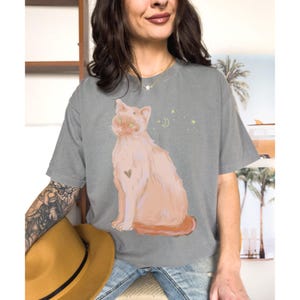Pastel Goth Shirt, Cat Tee, Whimsigoth T-shirt, Creepy Cute Shirt, Weirdcore Tshirt, Comfort Colors, Whimsical Kitty T Shirt, Goth Cat Mom, Plus Size Goth Tshirt, Grunge Cat Shirt, Witchy Shirt, Witch Shirt