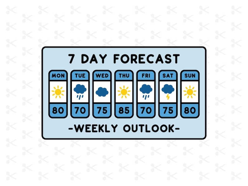 Weather Forecast Svg Png Jpg Eps Pdf Dxf Ai Studio3 / 7 Day Forecast ...