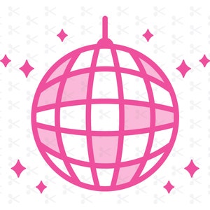 Disco Ball Svg Png Jpg Eps Pdf Ai / Mirror Ball / Groovy Disco Ball / Retro Disco Ball / Clipart / Digital Download / Silhouette / Cricut