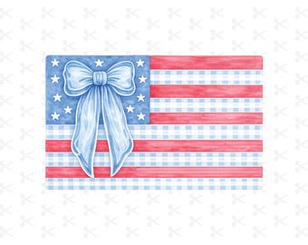 Grillige aquarel Amerikaanse vlag Png Jpg Pdf Ai / Girly Coquette Amerikaanse vlag / Preppy pastel 4 juli / afdrukbaar / digitale download