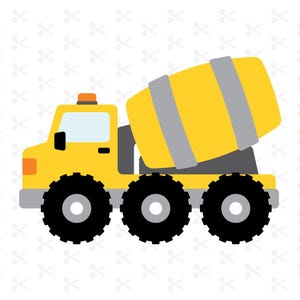 Cement Truck Svg Png Jpg Eps Pdf Ai Dxf / Concrete Mixer Truck / Cute Construction Truck / Digital Download / Silhouette - Cricut Cut File