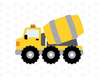 Cement Truck Svg Png Jpg Eps Pdf Ai Dxf / Betonmixer Truck / Leuke bouwtruck / Digitale Download / Silhouet - Cricut Cut-bestand