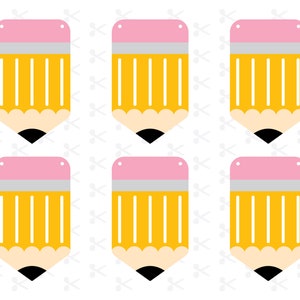 Pencil Garland SVG / Pencil Bunting SVG / De volta às aulas SVG / De volta às aulas / Último dia de aula