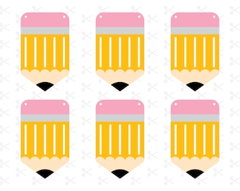 Potlood Garland SVG/potlood Bunting SVG/terug naar school SVG/terug naar school/laatste schooldag