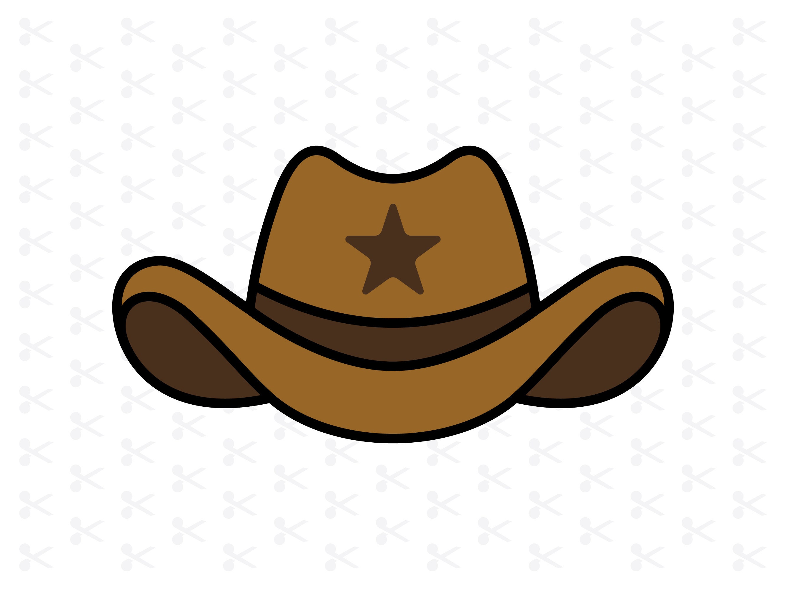 Cute Cowboy Hat Svg Png Jpg Eps Pdf Ai Dxf / Cute Cowgirl Hat / Country Western / Digital Download / Silhouette / Cricut