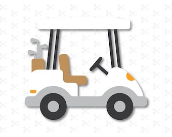 White Golf Cart Svg Png Jpg Eps Pdf Ai Dxf / Cute Golf Cart / Layered / Digital Download / Silhouette / Cricut